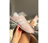 Love Lemonade Crystal Dewdrop Lace-Up Trainers In Pink Pink