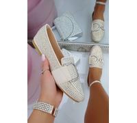 Love Lemonade Crystal Imperial Suede Loafers In Nude Nude 4