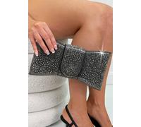Love Lemonade Crystal Luxe Bow Clutch Bag In Black Black One Size