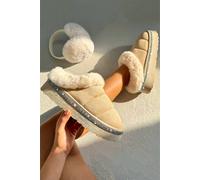 Love Lemonade Crystal Trim Soft Touch Slippers In Nude Nude 8