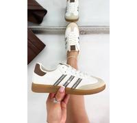 Love Lemonade Crystal Trio Stripe Trainers Limited Edition In Warm White Warm White