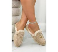 Love Lemonade Velvet Crush Slip On Clog Mules In Nude Nude