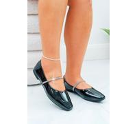 Love Lemonade Women's Crystal Belle Dolly Shoes in Black | Size: 4 Love Lemonade Black 4
