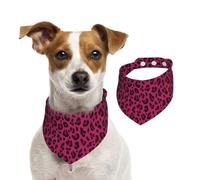 Love Leopard Leopard Print In Hot Pink,Pet Bib Scarf Cats Dog Bandana Dogs Towel Bib Adjustable Pet Scarf,S