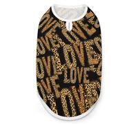 Love Leopard Pattern Cute Printed Dog Shirt Clothes Lightweight Sleeveless Pet Tank Top for Small Medium Large Pets