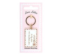Love Letter Keyring | Enamel Pocket-Sized Keepsake | Cute Romantic Token for Valentine’s Day | Mini Gift for Her or Him | Sealed Envelope Design
