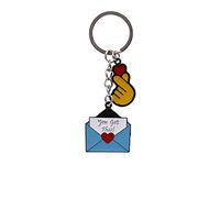 Love Letter Than the Heart Keychain You Got This Envelope Shape Key Chain Cartoon Love Letter Pendant Metal Flat Circle Key Ring Alloy Pendant Valentine's Day Gift for Couples Boyfriend Girlfriend