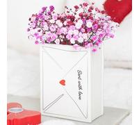 Love Letter Valentine’s Day Flower Vase | Ceramic Envelope-Shaped Vase with Heart Seal | Romantic Gift Idea | Holds Fresh or Dried Flowers | Sweet Home Décor Accent