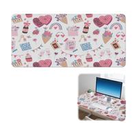 Love Letters Desk Mat Non-Slip Mouse Mats for Desk with Smooth Surface Pu Leather Extra Large Mouse Pad 90X42 CM Large Mousemat Office Accessories for Office Gifts Gaming Mousepad School Home Table