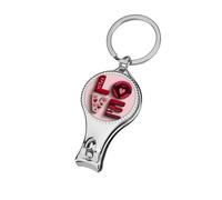 Love Letters Red Pink Hand-Knitted Texture Nail Clippers Toenail Clipper Cutters Professional Nail Trimmer Nail Cuticle Cutter for Women Men