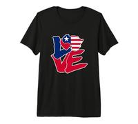 Love Liberia with the Liberian Flag Inside the Map of Africa Premium T-Shirt