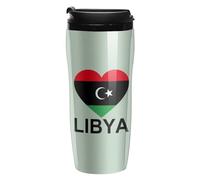 Love Libya Coffee Cup Travel Mug with Leakproof Lid Double Wall Tumbler Water Bottle 350ml