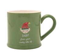 Love Life Christmas Embossed Mug - Daddy in Green Love Life Green
