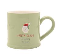 Love Life Christmas Embossed Mug - Santa Claus in Green Love Life Green