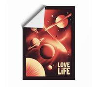 Love Life Cosmic Modern Unframed Wall Art Print A2 (59.4×42cm), Wall Decor for Living Room, Bedroom, Office & Home, Art Gift