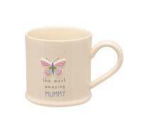 Love Life Embossed Mug - Mummy Mugs off white Birthday