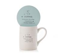 Love Life Mug & Coaster Set - Monday Coffee