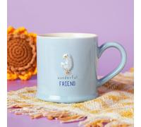Love Life Sentiment Gift Embossed Mug - Friend in Blue Love Life Blue