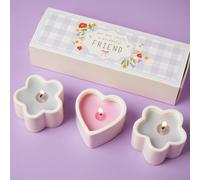 Love Life Sentiment Gift Set Of 3 Mini Candles - Wonderful Friend Love Life Multicolor