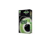 LOVE LIGHT - Glow Condom - Premium Quality Natural Rubber Latex, Lubricated with Reservoir Tip - Phosphorescent - Smooth Surfaced - CE Certified (Pack of 12)