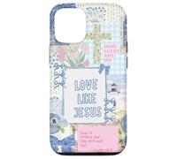 Love Like Jesus Christian Coquette Patchwork Preppy Case for iPhone 12/12 Pro