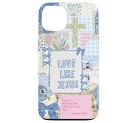 Love Like Jesus Christian Coquette Patchwork Preppy Case for iPhone 13