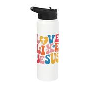 Love Like Jesus Colorful Retro Style Stainless Steel Insulated Water Bottle