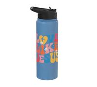 Love Like Jesus Colorful Retro Style Stainless Steel Insulated Water Bottle