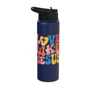 Love Like Jesus Colorful Retro Style Stainless Steel Insulated Water Bottle