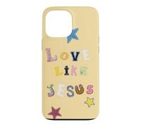 Love Like Jesus Cute Patchwork Quilt Butter Yellow Case for iPhone 13 Pro Max