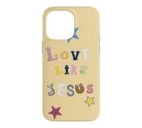 Love Like Jesus Cute Patchwork Quilt Butter Yellow Case for iPhone 14 Pro Max