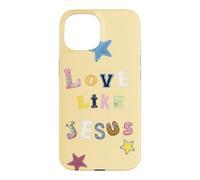 Love Like Jesus Cute Patchwork Quilt Butter Yellow Case for iPhone 15