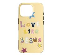 Love Like Jesus Cute Patchwork Quilt Butter Yellow Case for iPhone 16 Pro