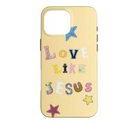 Love Like Jesus Cute Patchwork Quilt Butter Yellow Case for iPhone 16 Pro Max
