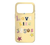 Love Like Jesus Cute Patchwork Quilt Butter Yellow Case for iPhone 17 Pro Max