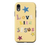 Love Like Jesus Cute Patchwork Quilt Butter Yellow Case for iPhone XR