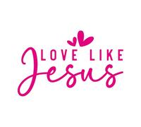 Love Like Jesus god Christian Wall Stickers 50.4x81.1cm Glass Stickers Rosered