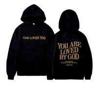 Love Like Jesus Graphic Christian Hoodies for Women UK Casual Oversized Long Sleeve Lightweight Autumn Sweatshirts Pullover Y2k Girls Tops with Pockets Oversized Hoodie Women,A63 Black,XL