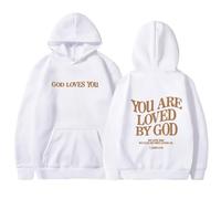 Love Like Jesus Graphic Christian Hoodies for Women UK Casual Oversized Long Sleeve Lightweight Autumn Sweatshirts Pullover Y2k Girls Tops with Pockets Oversized Hoodie,A67 White,XXL