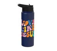 Love Like Jesus Inspirational Faith Message Stainless Steel Insulated Water Bottle