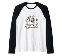 Love Like Jesus - Religious God Christian Words Raglan Baseball Tee