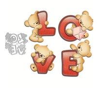 Love Little Bears Hugs Alphabets Heart Metal Die Cuts,Spring Sunflower Frame Leaf Cutting Dies Cut Stencils for DIY Scrapbooking Album Embossing Paper Dies for Card Making