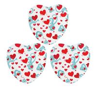 Love Little Dragon Car Air Freshener, 3 Pcs Love form Hanging Air Freshener Cards, Long Lasting Fragrance Scented Cards for Car, Home, Office Black-style