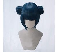 Love Live! Sunshine! Aqours Tsushima Yoshiko Cosplay Costume Party Hair Cosplay wig Blue curving Ponytail B
