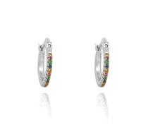 Love Local Frida Rainbow Hoops 1,3cm - 18 Karat Gold Plating, 925 Sterling Silver