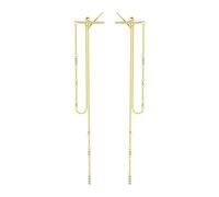 Love Local Laila Dangling Earrings - Rhodium Plating, 925 Sterling Silver