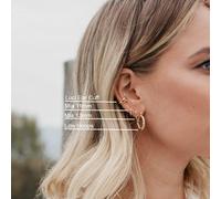Love Local Mia Hoops 1,1cm - Rhodium Plating, 925 Sterling Silver