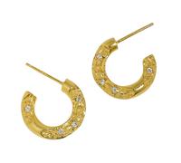 Love Local Stella Hoops 3,3cm - 18 Karat Gold Plating, 925 Sterling Silver