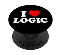 Love Logic Funny Smart Data Think Math Make Sense Coder Fan PopSockets Adhesive PopGrip