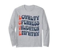 Love Loyalty Openness Validation Empathy Groovy Vintage 70s Long Sleeve T-Shirt